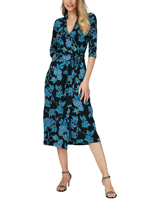 Women's midi dress pearl -Diane von Furstenberg Abigail Silk Midi Dress