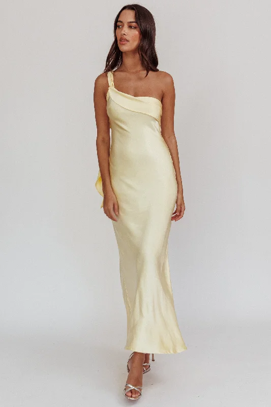 ladies-maxi-dress-opal-drift-Carmel One-Shoulder Sash Maxi Dress Butter