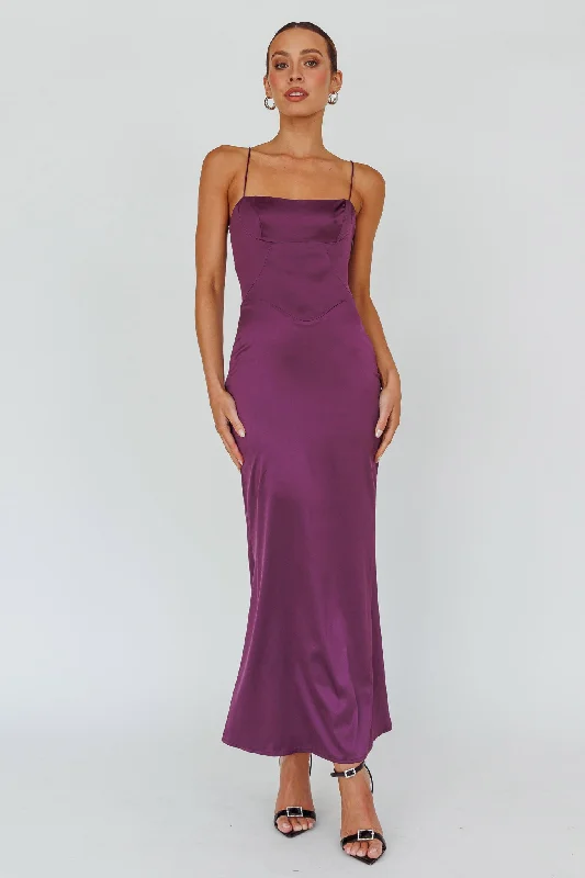 ladies-maxi-dress-sepia-sway-Teneal Lace-Up Back Maxi Dress Plum