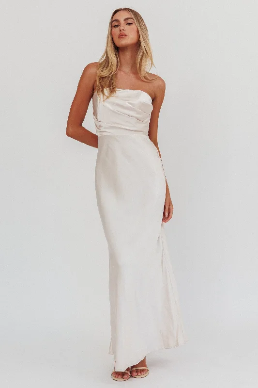 ladies-maxi-dress-sand-drift-City Of Stars Strapless Maxi Dress Champagne