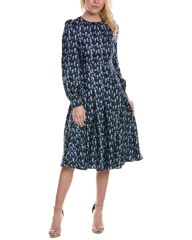 Women's midi dress western -Max Mara Pareo Silk Midi Dress