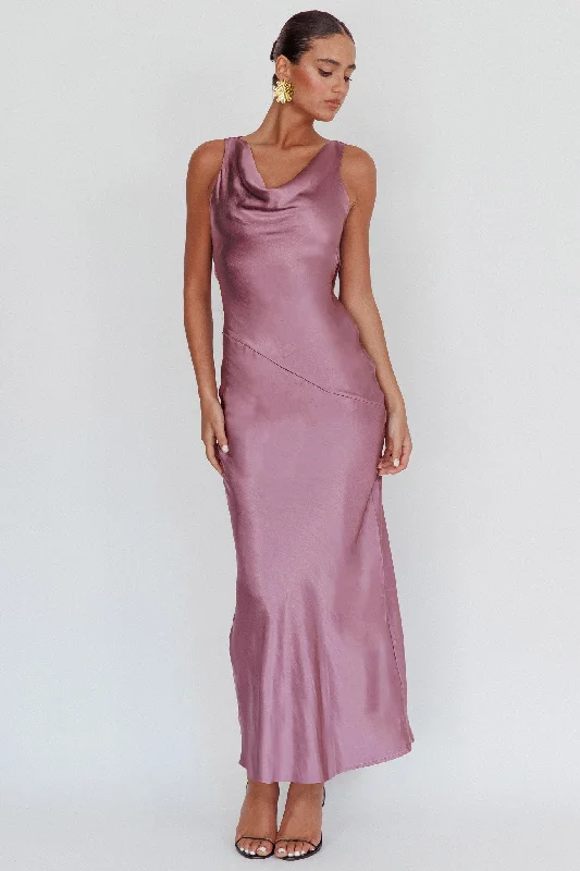 ladies-maxi-dress-bold-sweep-Cassiopeia Open Back Maxi Dress Grape