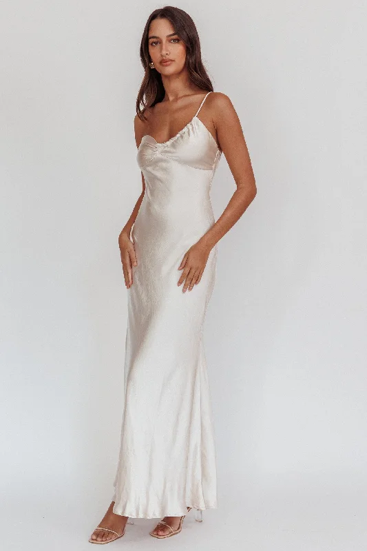 ladies-maxi-dress-modern-maxi-Twilight Tango One-Shoulder Maxi Dress Champagne