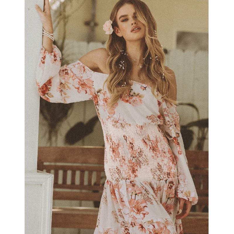 ladies-maxi-dress-coffee-sway-Valentina Floral Maxi Dress