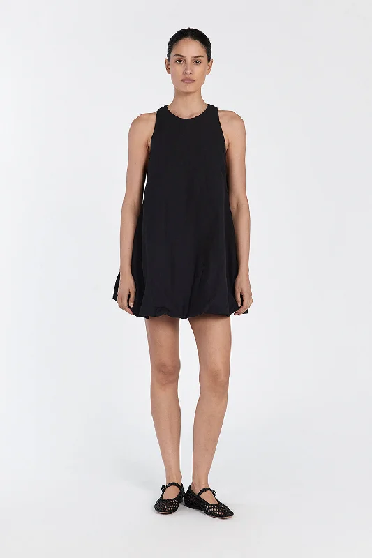 ladies-mini-dress-ivory-icy-RENEE BLACK HIGH NECK MINI DRESS