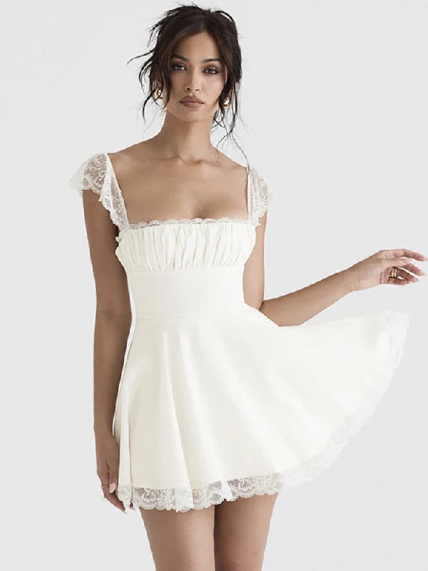 ladies-mini-dress-modern-edge-White Lace Strap Mini Dress