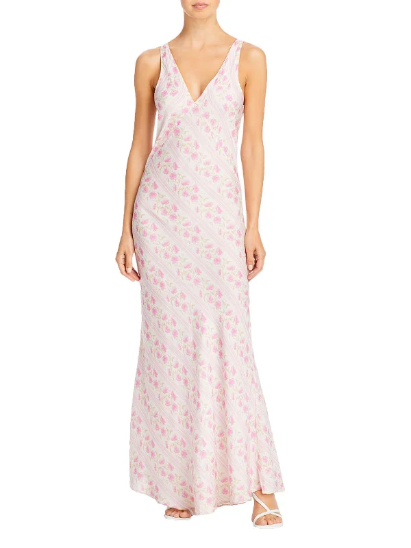 ladies-maxi-dress-striped-sway-Iliana Womens Floral Print Maxi Slip Dress