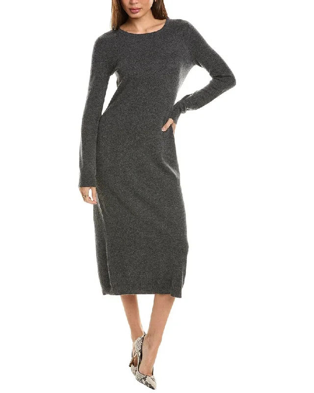 Women's midi dress metallic -philosophy Bateau Neck Cashmere Midi Dress