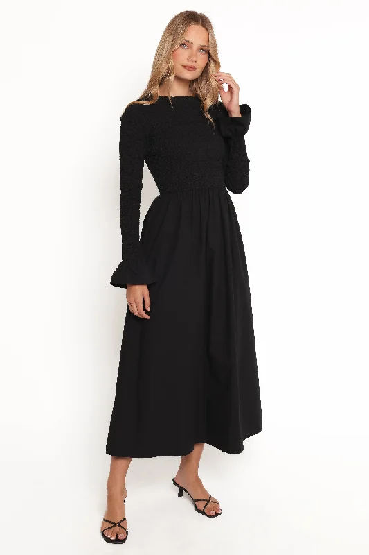 ladies-maxi-dress-festival-flow-Mairead Maxi Dress - Black