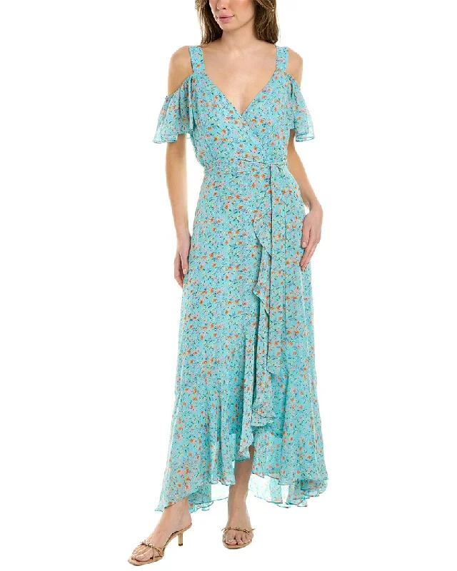 ladies-maxi-dress-day-to-night-MAISON TARA Cold-Shoulder Maxi Dress