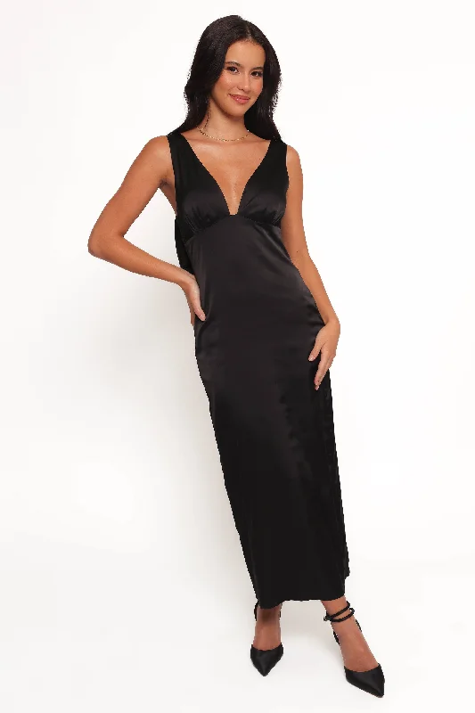 ladies-maxi-dress-timeless-sway-Lenora Maxi Dress - Black