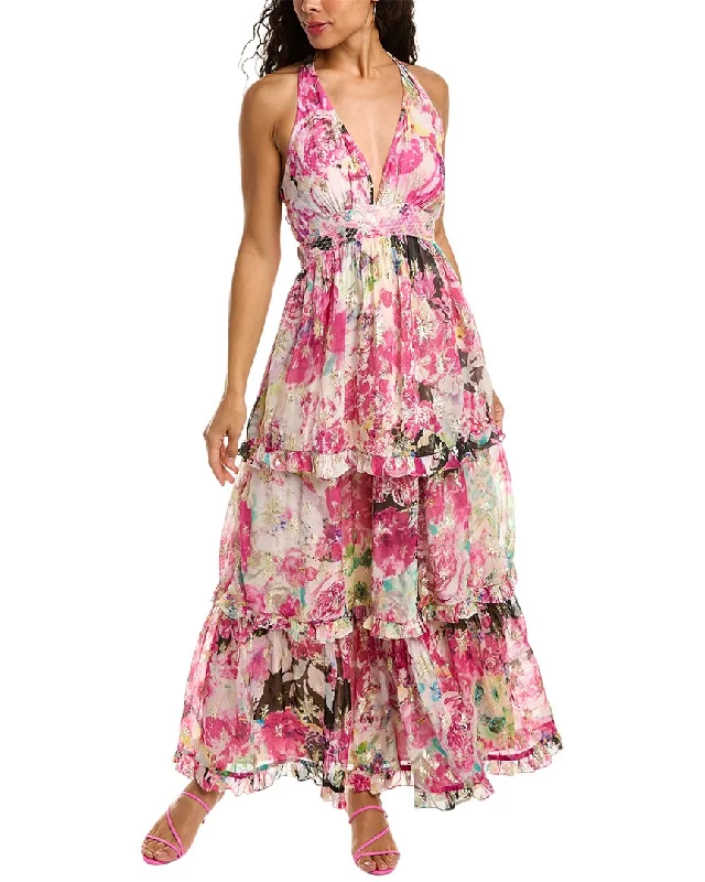 ladies-maxi-dress-animal-trail-Rococo Sand Halter Maxi Dress