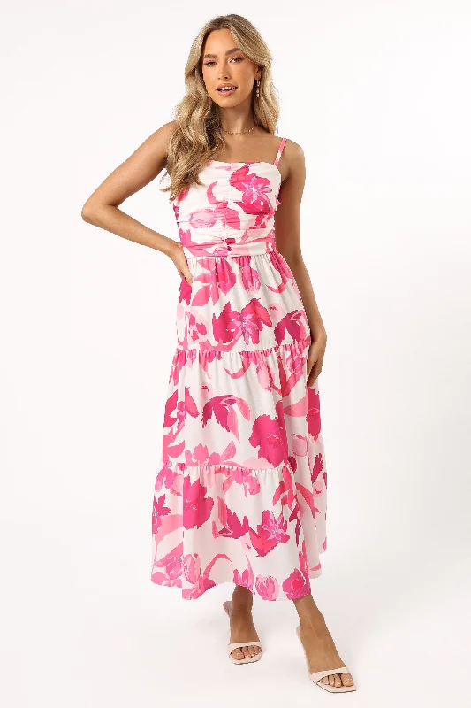 ladies-maxi-dress-luxe-flow-Monika Maxi Dress - Pink Floral