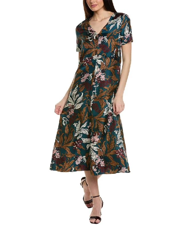 Women's midi dress casual elegance -S Max Mara Paola Silk Midi Dress