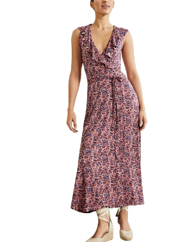 ladies-maxi-dress-sleeveless-drift-Boden Saskia Wrap Jersey Maxi Dress