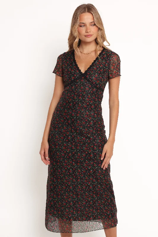 ladies-maxi-dress-picnic-flow-Neve Maxi Dress - Rose Print