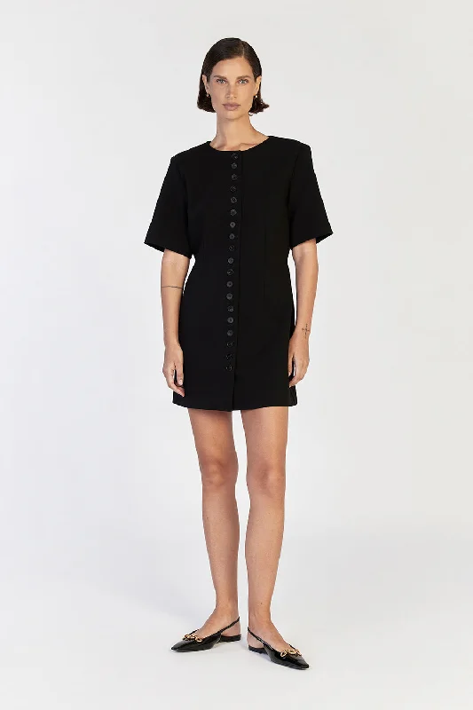 ladies-mini-dress-forest-fresh-LIA BLACK SLEEVED MINI DRESS