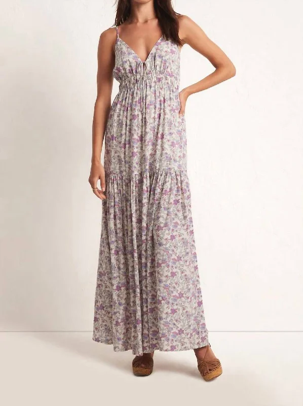 ladies-maxi-dress-crochet-charm-Lisbon Floral Maxi Dress In Sandstone