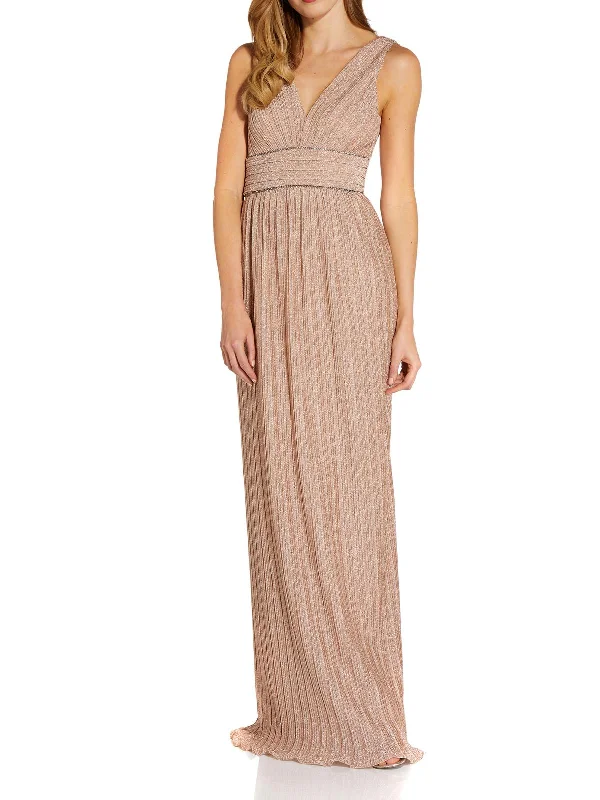 ladies-maxi-dress-flared-train-Womens Embellished Maxi Evening Dress