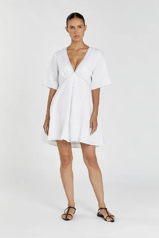 ladies-mini-dress-cerulean-cool-RHODES WHITE LINEN MINI DRESS