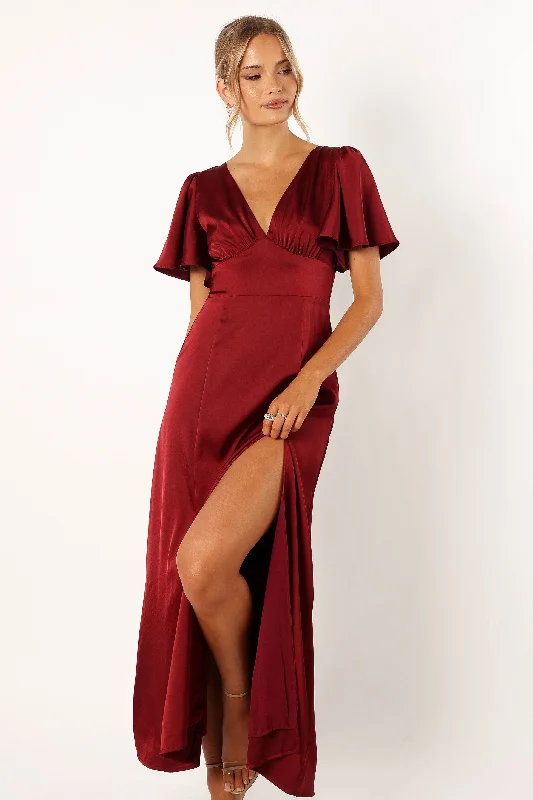 ladies-maxi-dress-crimson-drift-Casper Maxi Dress - Wine