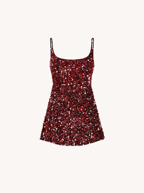 ladies-mini-dress-fuchsia-fizz-Dancing queen mini dress - Red