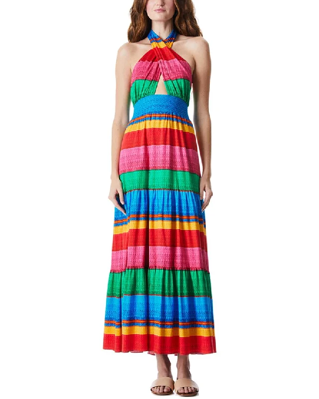 ladies-maxi-dress-sale-sway-alice + olivia Lyndon Cross Front Halter Maxi Dress