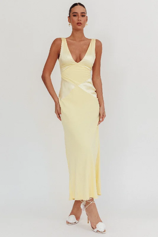 ladies-maxi-dress-edgy-sweep-Soul Fire V-Neck Maxi Dress Butter