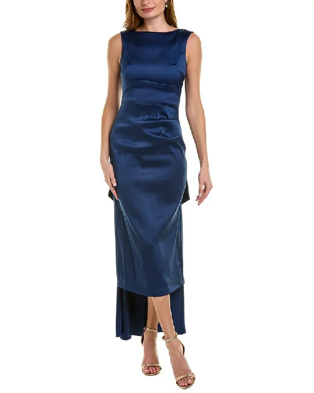 Women's midi dress beach -Aidan Mattox Cocktail Midi Dress