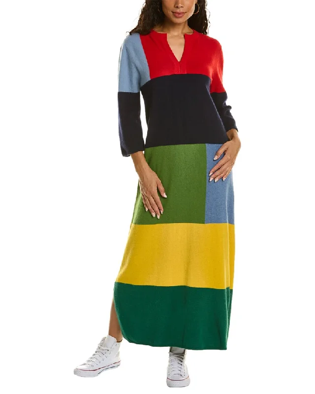 ladies-maxi-dress-picnic-flow-Frances Valentine Colorblocked Wool-Blend Maxi Dress