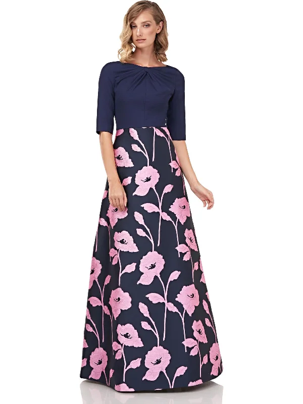 ladies-maxi-dress-limited-drape-Teresa Womens Floral Maxi Evening Dress