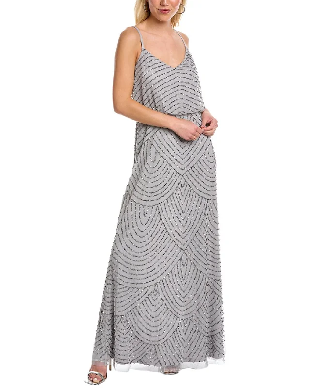 ladies-maxi-dress-slim-sweep-Adrianna Papell Missy Bridesmaids Maxi Dress