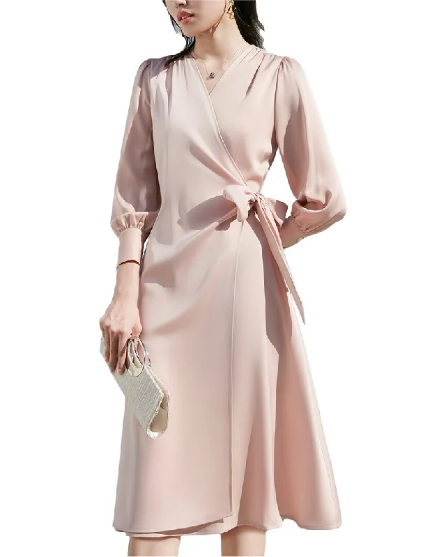 Women's midi dress New Year -Onebuye 3/4-Sleeve Midi Dress