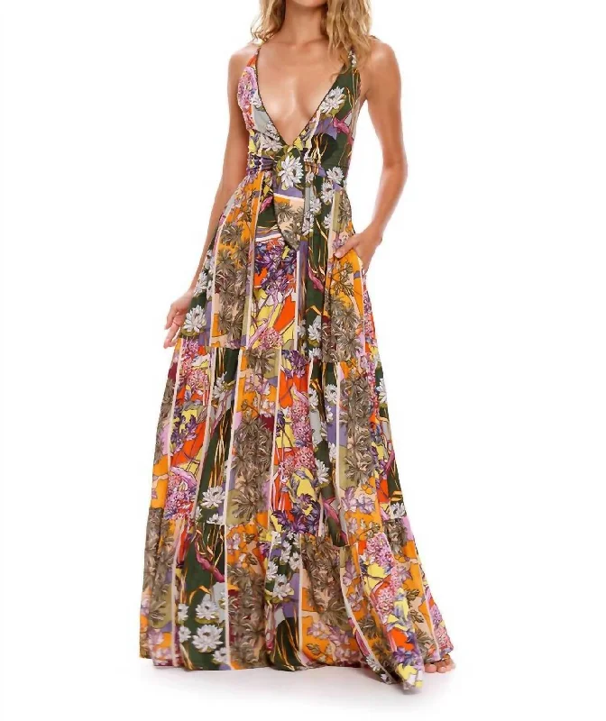 ladies-maxi-dress-ecru-sway-Fairy Suki Maxi Dress in Multi