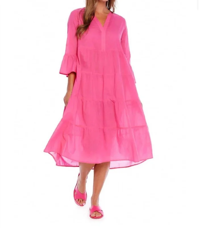 Women's midi dress concert -Portland Midi Dress in Pink