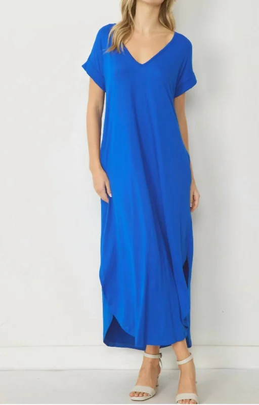 ladies-maxi-dress-modern-maxi-Everyday Maxi Dress In Royal