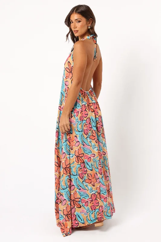 ladies-maxi-dress-comfortable-sweep-Avery Maxi Dress - Multi Floral