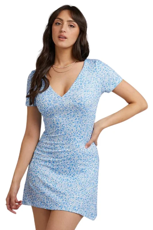 ladies-mini-dress-curvy-cute-All About Eve | Womens Betty Mini Dress (Blue)