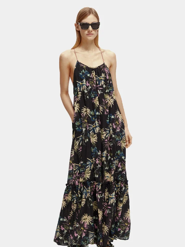 ladies-maxi-dress-breathable-sweep-Tank top maxi dress