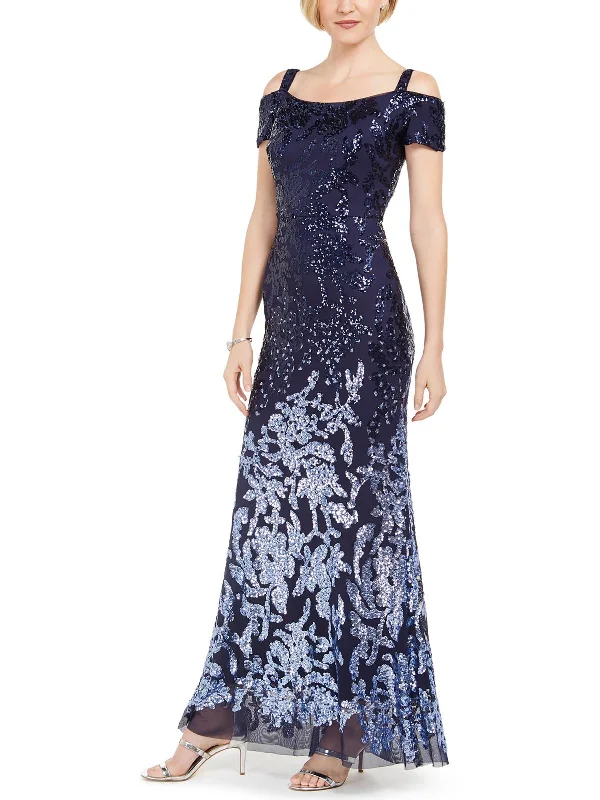 ladies-maxi-dress-sale-sway-Petites Womens Sequined Maxi Evening Dress