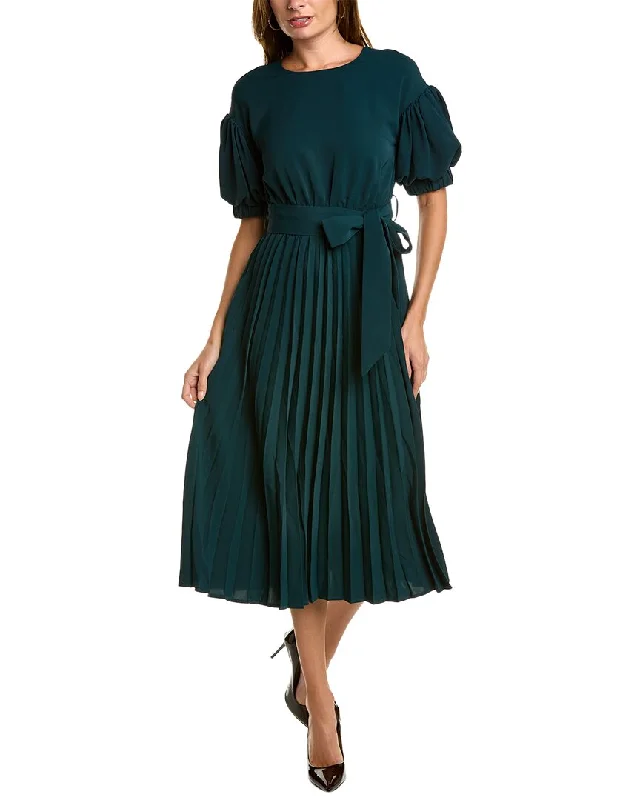 Women's midi dress street style -Gracia Puff Sleeve Midi Dress