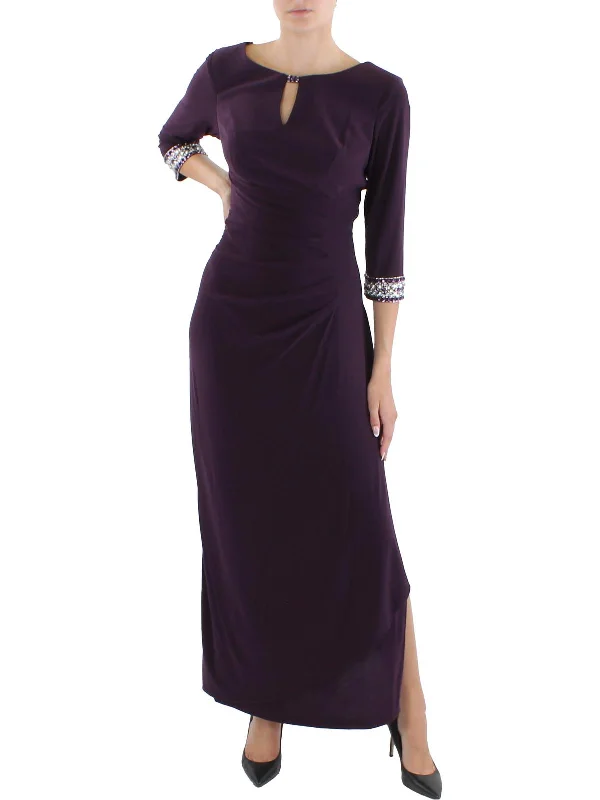 ladies-maxi-dress-eggplant-sway-Womens Embellished Maxi Evening Dress