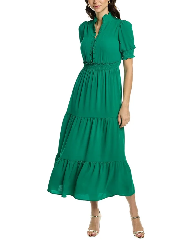 ladies-maxi-dress-festival-flow-London Times Smocked Maxi Dress