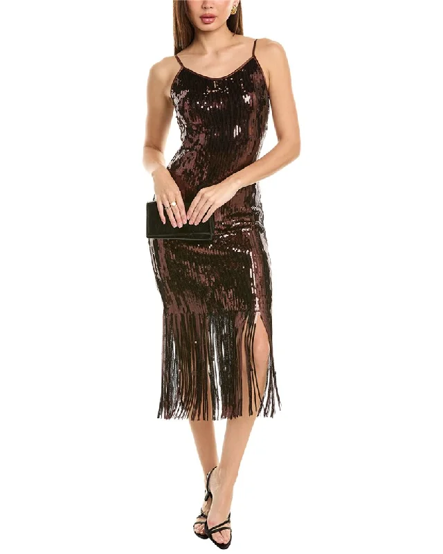 Women's midi dress chiffon -Nanette Nanette Lepore Sequin Midi Dress