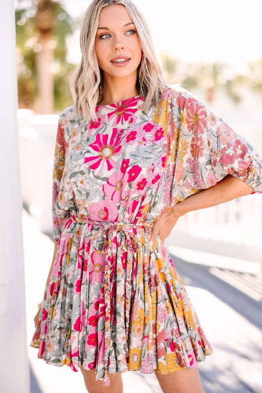 Women's floral dress budget -Show Your Love Pink Floral Dress