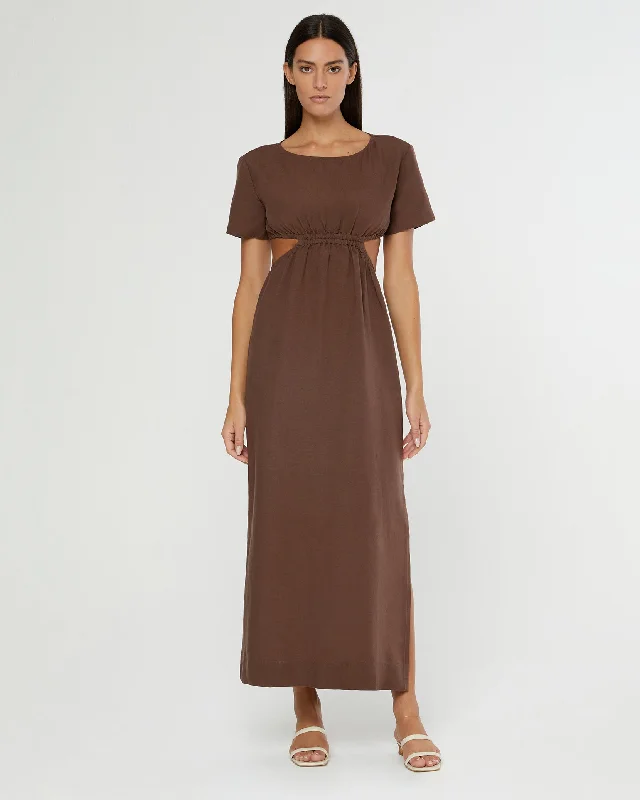 ladies-maxi-dress-mint-sway-Air Linen Boatneck Cutout Maxi Dress