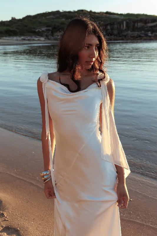 ladies-maxi-dress-evening-sweep-Afterglow Backless Cowl Neck Maxi Dress Off White