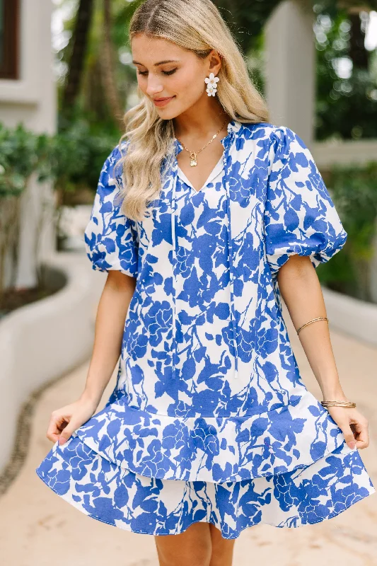 Women's floral dress event -Get What You Love Blue Floral Dress