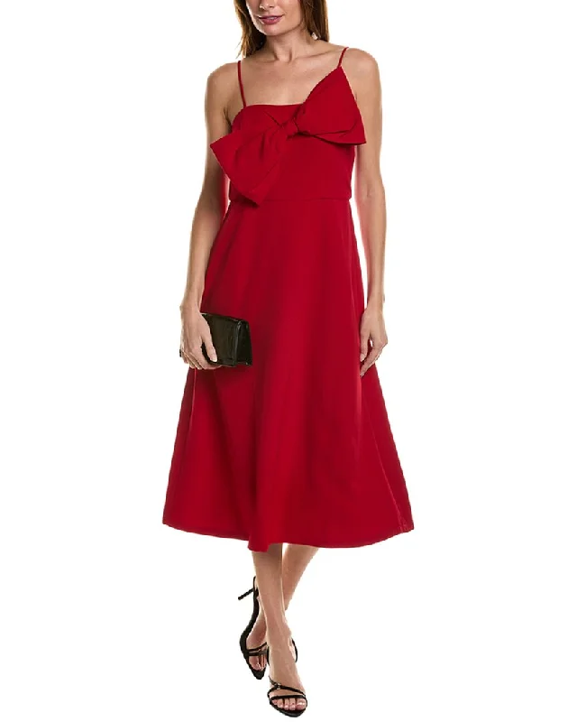 Women's midi dress chic -Anne Klein Bow Bodice Midi Dress