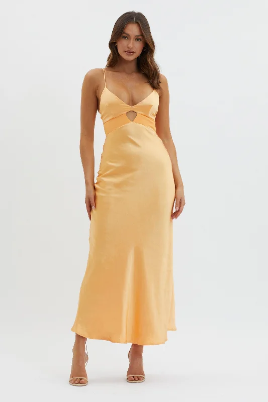 ladies-maxi-dress-casual-sweep-Eternal Sun Keyhole Bust Maxi Dress Mango